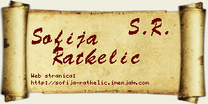 Sofija Ratkelić vizit kartica